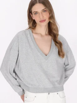Dreimaster Damen Sweatshirt in grau