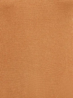 Dreimaster Damen T-Shirt in camel - Ausschnitt: Rundhals