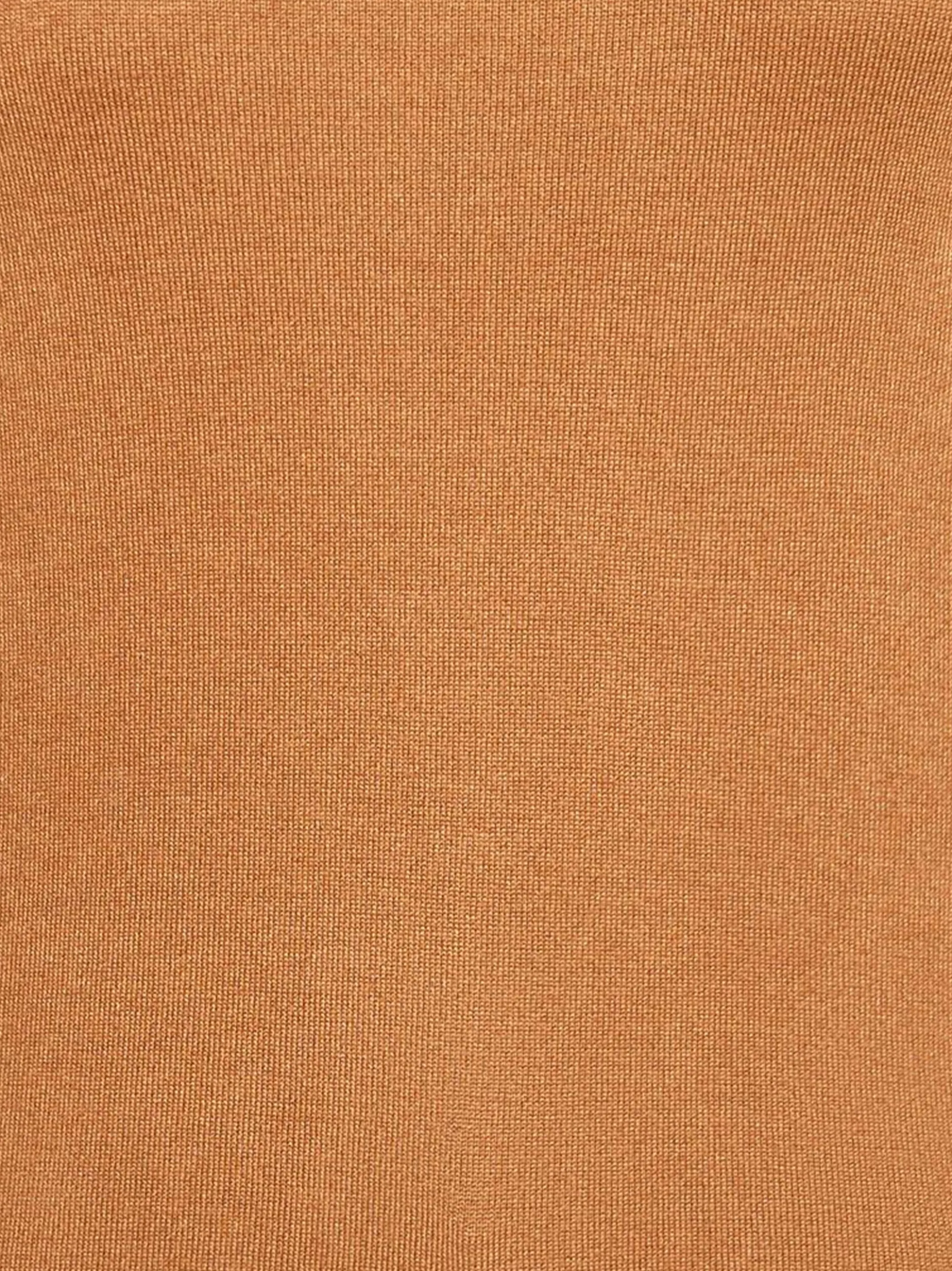 Dreimaster Damen T-Shirt in camel - Ausschnitt: Rundhals
