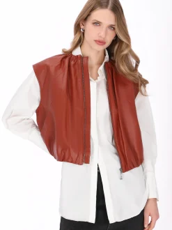 Dreimaster Damen Weste in rot