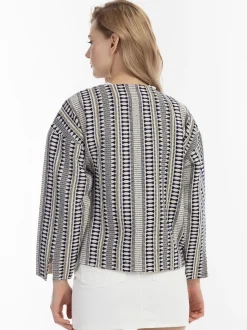 Dreimaster Damen Wickeljacke in marine