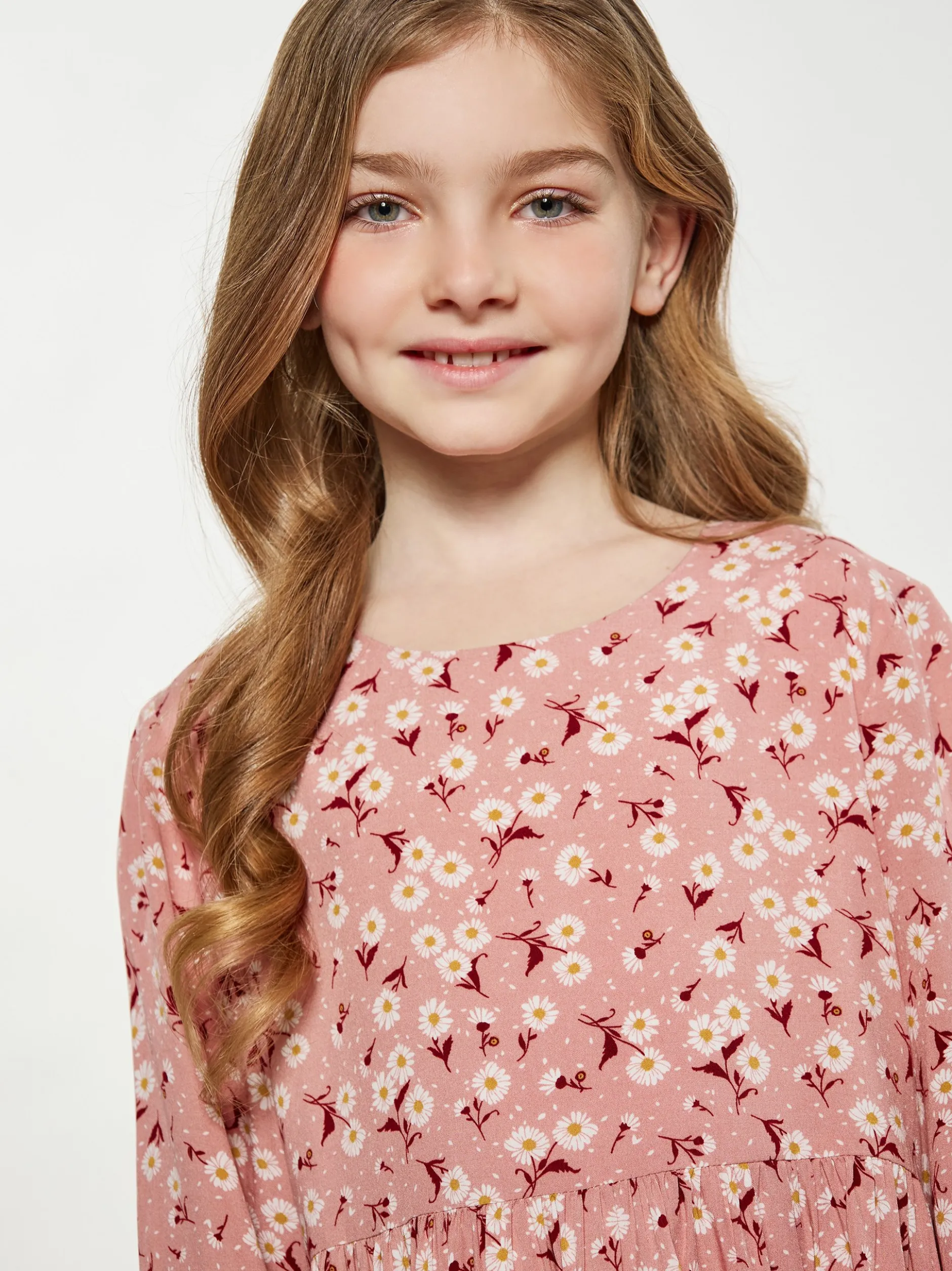 Dreimaster Mädchen (Kids) Kleid in rosa - Länge: mittel