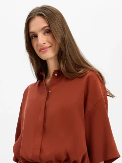 Drykorn Damen Bluse - Lainay in kastanie
