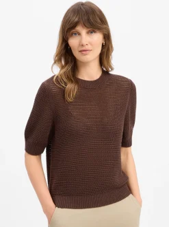 Drykorn Damen Strickshirt - Sanidy in schoko