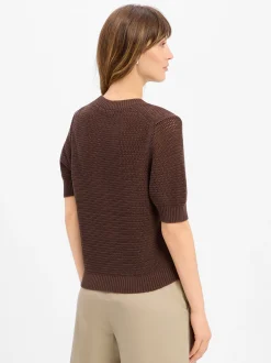 Drykorn Damen Strickshirt - Sanidy in schoko
