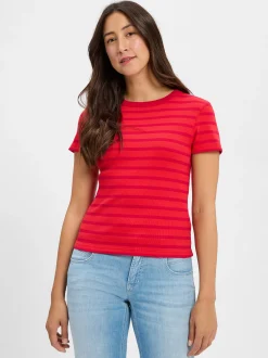 Drykorn Damen T-Shirt - Koale in rot himbeer