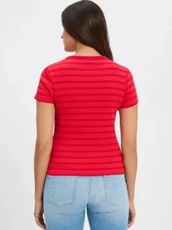 Drykorn Damen T-Shirt - Koale in rot himbeer