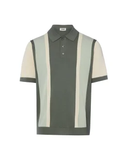 Drykorn Herren Kurzarm-Pullover - Tamian in schilf beige