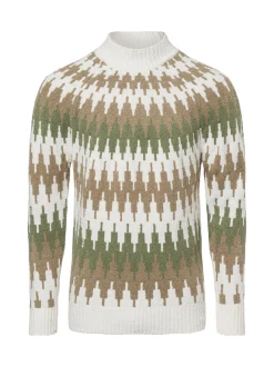 Drykorn Herren Strickpllover - Pireo in taupe weiß