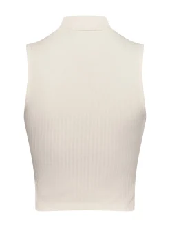 EDITED Damen Crop Top - Kaori in ecru - Ärmel: ohne Arm