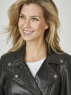 7 eleven Damen Lederjacke - SEATTITUDE in schwarz