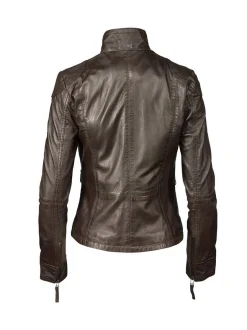 7 eleven Damen Lederjacke - SEEviana in braun