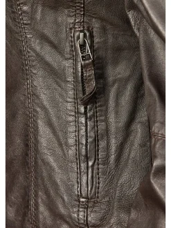 7 eleven Damen Lederjacke - SEEviana in braun