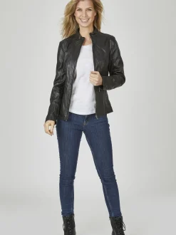 7 eleven Damen Lederjacke - SEJACKY in schwarz