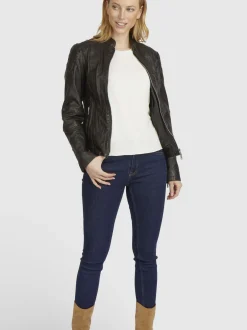 7 eleven Damen Lederjacke - SEJASMINA in schwarz