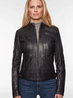 7 eleven Damen Lederjacke - SETALIA in blau