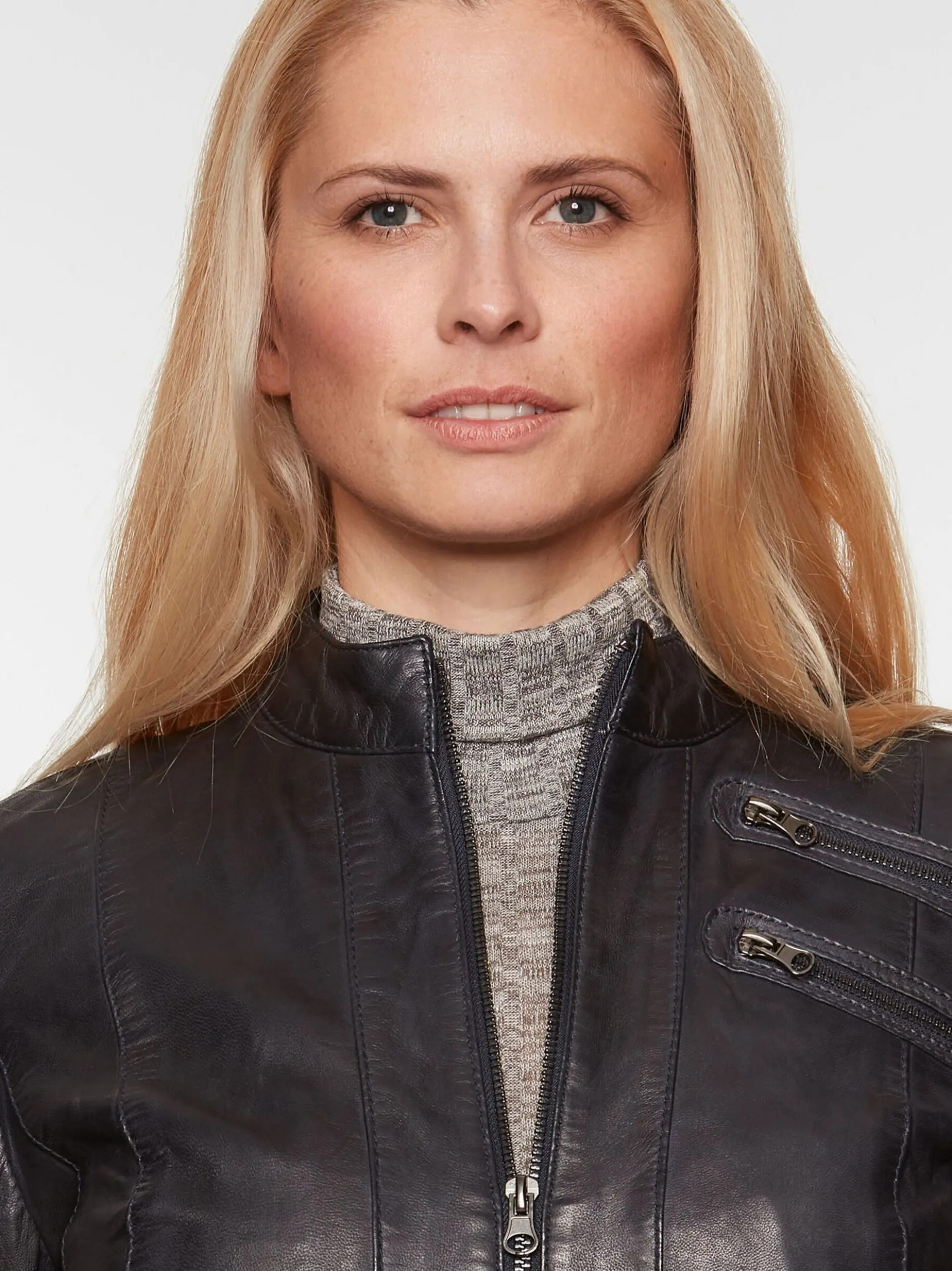 7 eleven Damen Lederjacke - SETALIA in blau