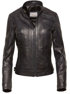 7 eleven Damen Lederjacke - SETALIA in blau