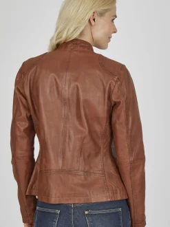 7 eleven Damen Lederjacke - SETRINA in braun