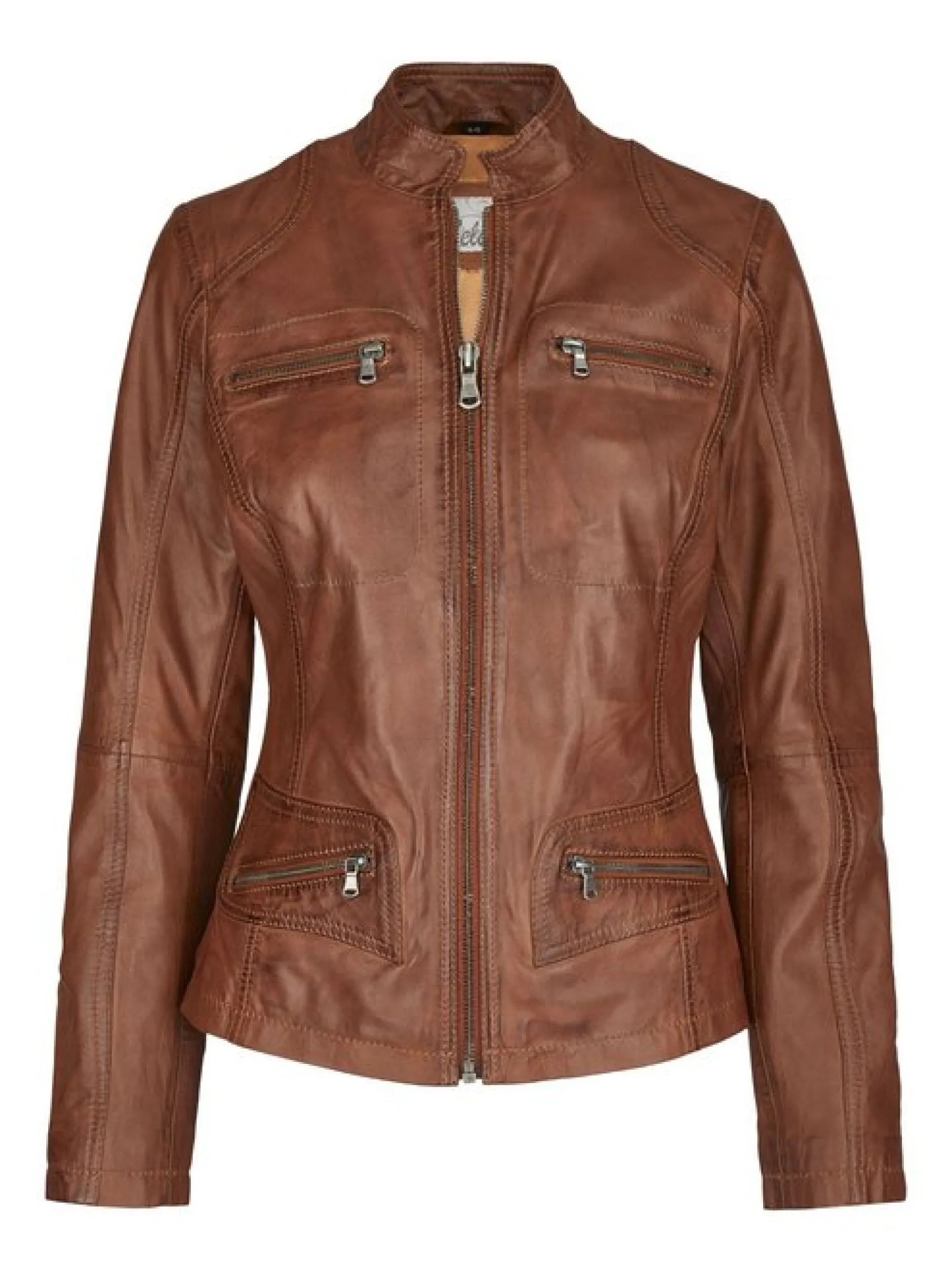 7 eleven Damen Lederjacke - SETRINA in braun