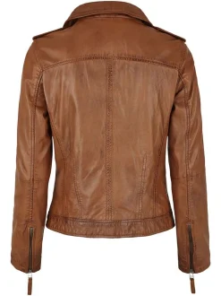 7 eleven Damen Lederjacke - SEVALBONA in braun
