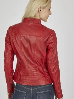 7 eleven Damen Lederjacke - SEVIGNI in rot