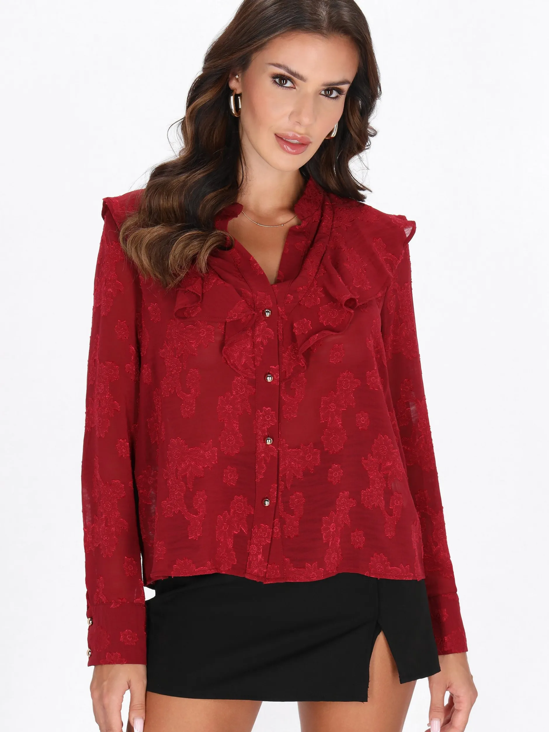 Faina Damen Bluse in bordeaux