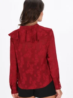 Faina Damen Bluse in bordeaux