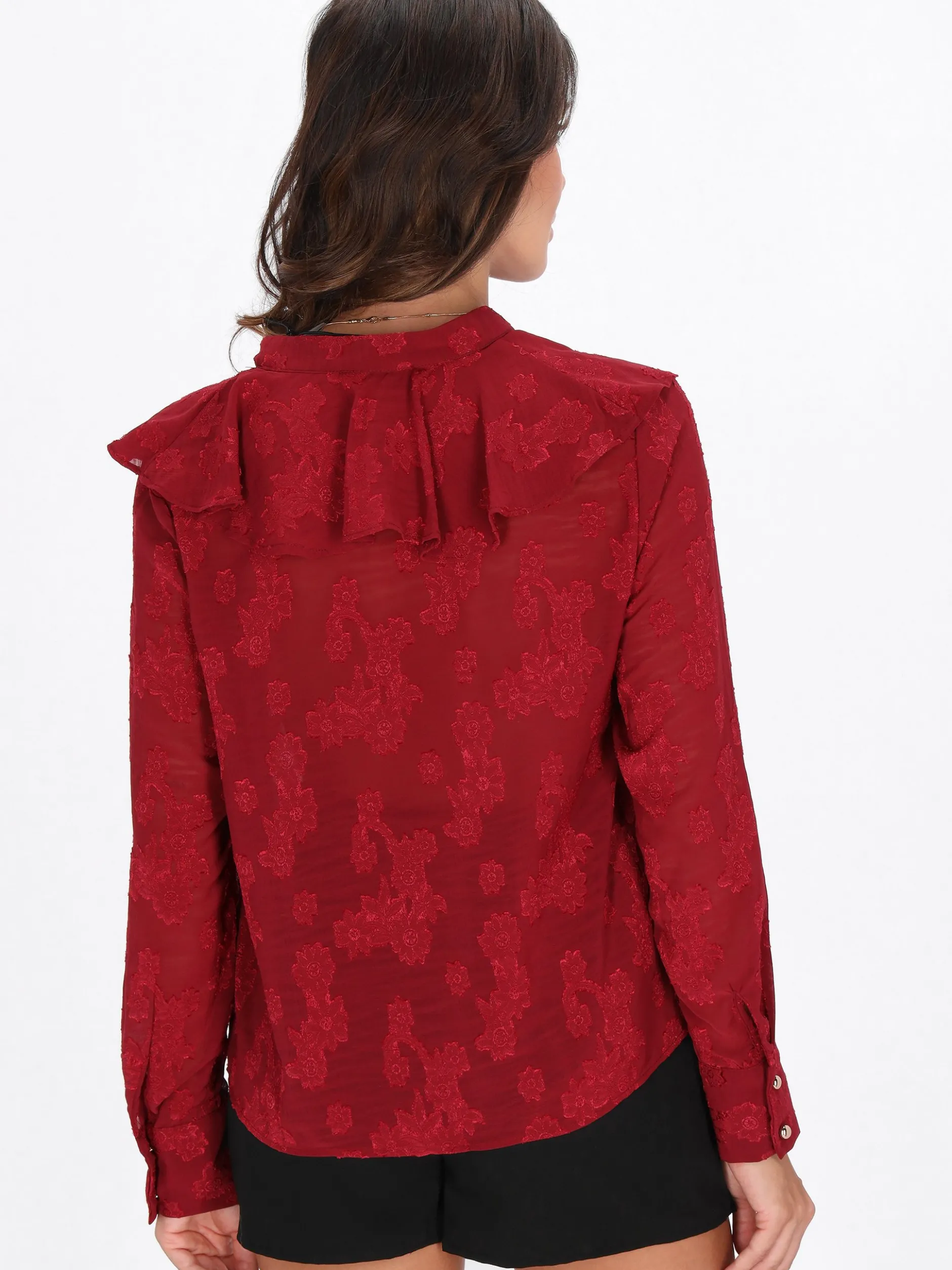 Faina Damen Bluse in bordeaux