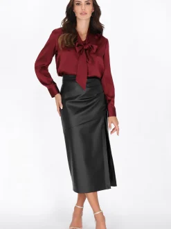 Faina Damen Bluse in bordeaux