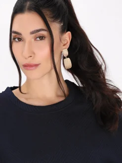 Faina Damen Bluse in marine - Ausschnitt: Rundhals