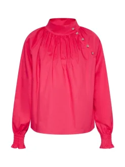 Faina Damen Bluse in pink - Ausschnitt: ohne Kragen