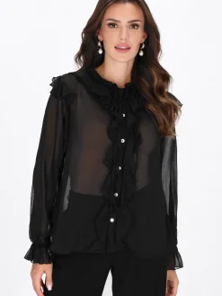 Faina Damen Bluse in schwarz