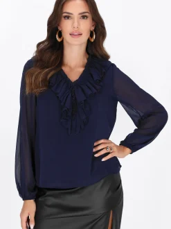 Faina Damen Bluse in schwarz