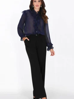 Faina Damen Bluse in schwarz