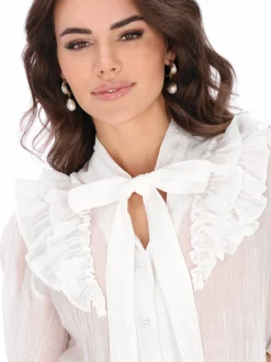 Faina Damen Bluse in weiß