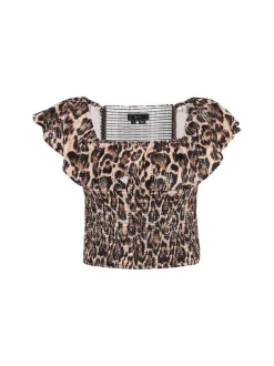 Faina Damen Crop Top in beige