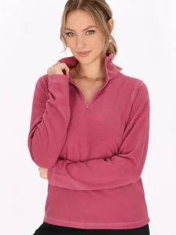 Faina Damen Fleecepullover in rosa