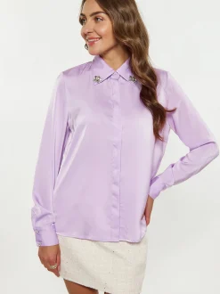 Faina Damen Hemdbluse in flieder