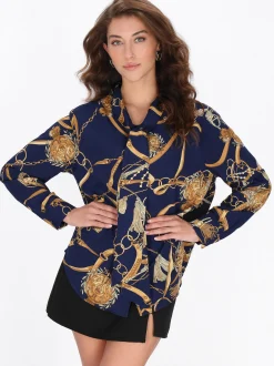 Faina Damen Hemd in marine
