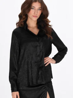 Faina Damen Hemd in schwarz