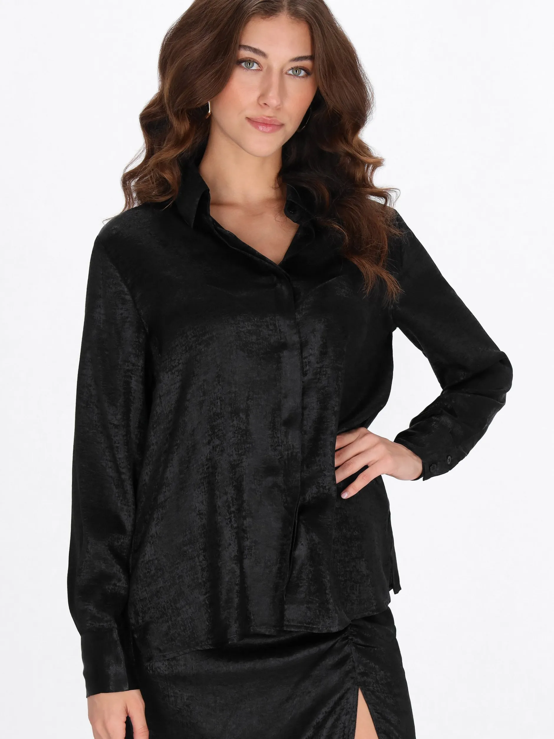 Faina Damen Hemd in schwarz