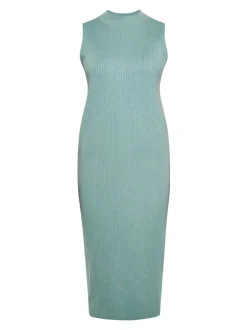Faina Damen Kleid in aqua - Ausschnitt: Rundhals