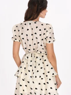 Faina Damen Kleid in beige - Länge: mittel