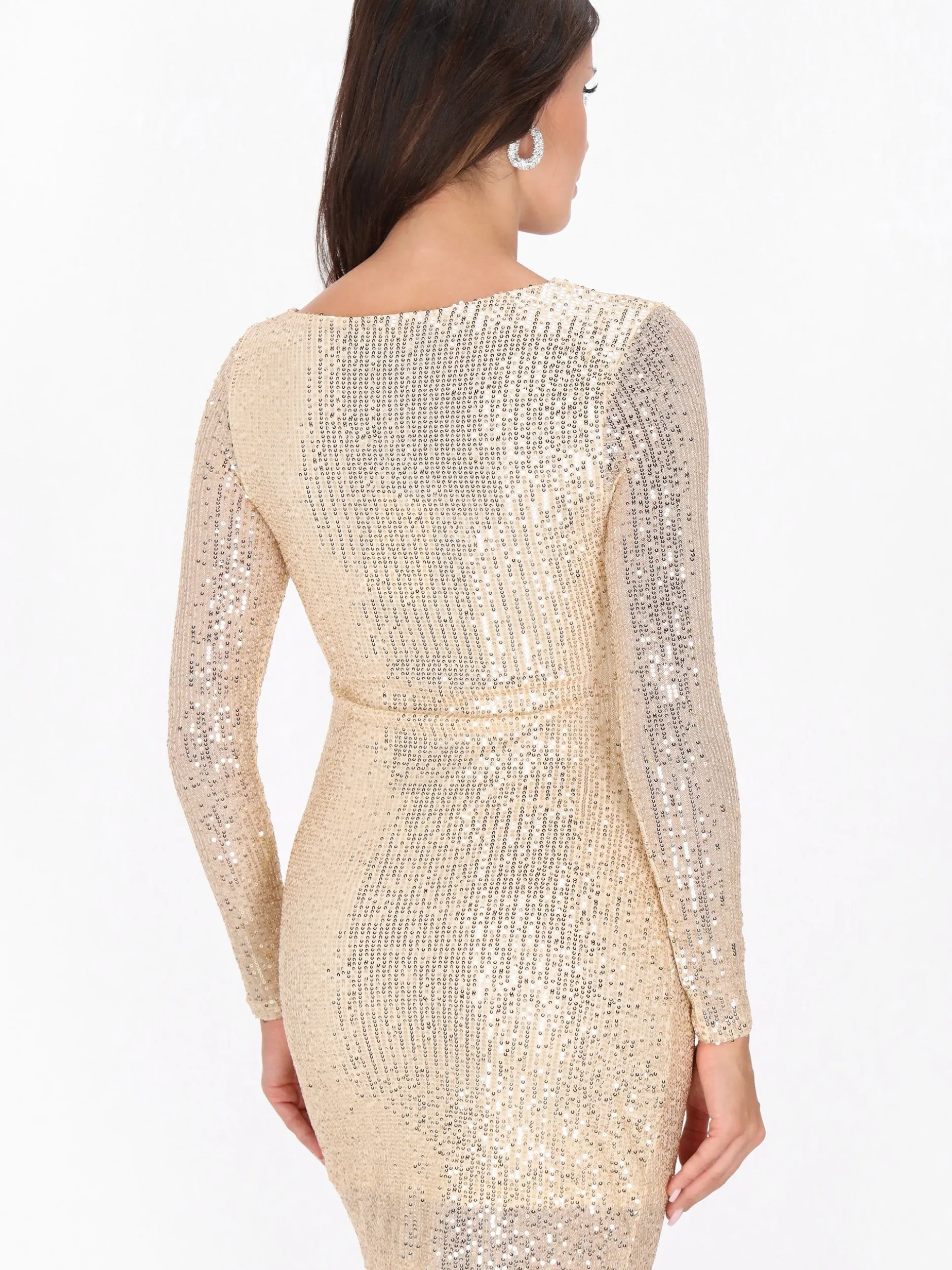 Faina Damen Kleid in beige - Länge: mittel