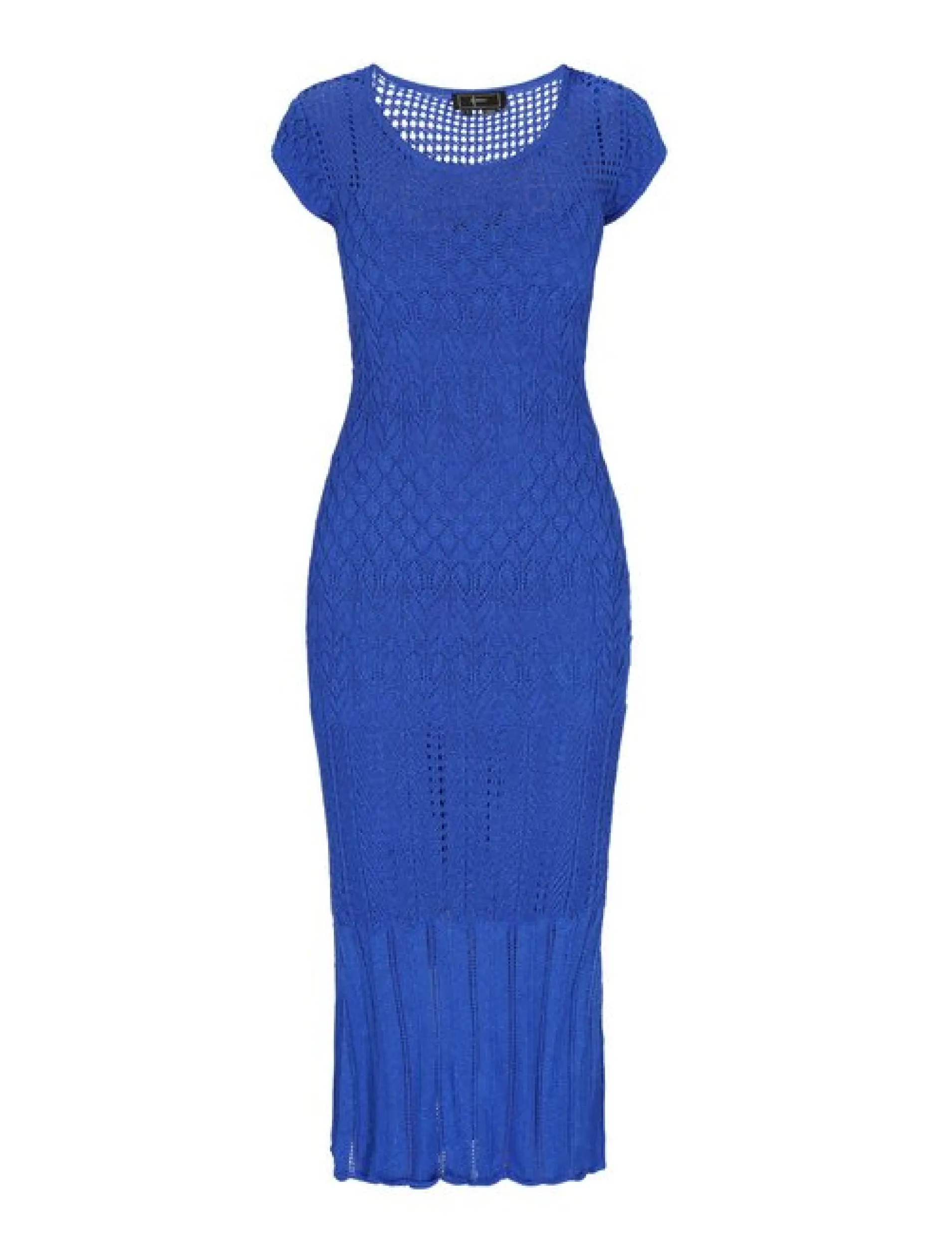 Faina Damen Kleid in blau - Ausschnitt: Rundhals
