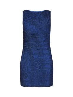 Faina Damen Kleid in blau - Länge: mittel