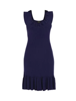 Faina Damen Kleid in blau - Länge: mittel