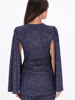 Faina Damen Kleid in blau - Länge: mittel