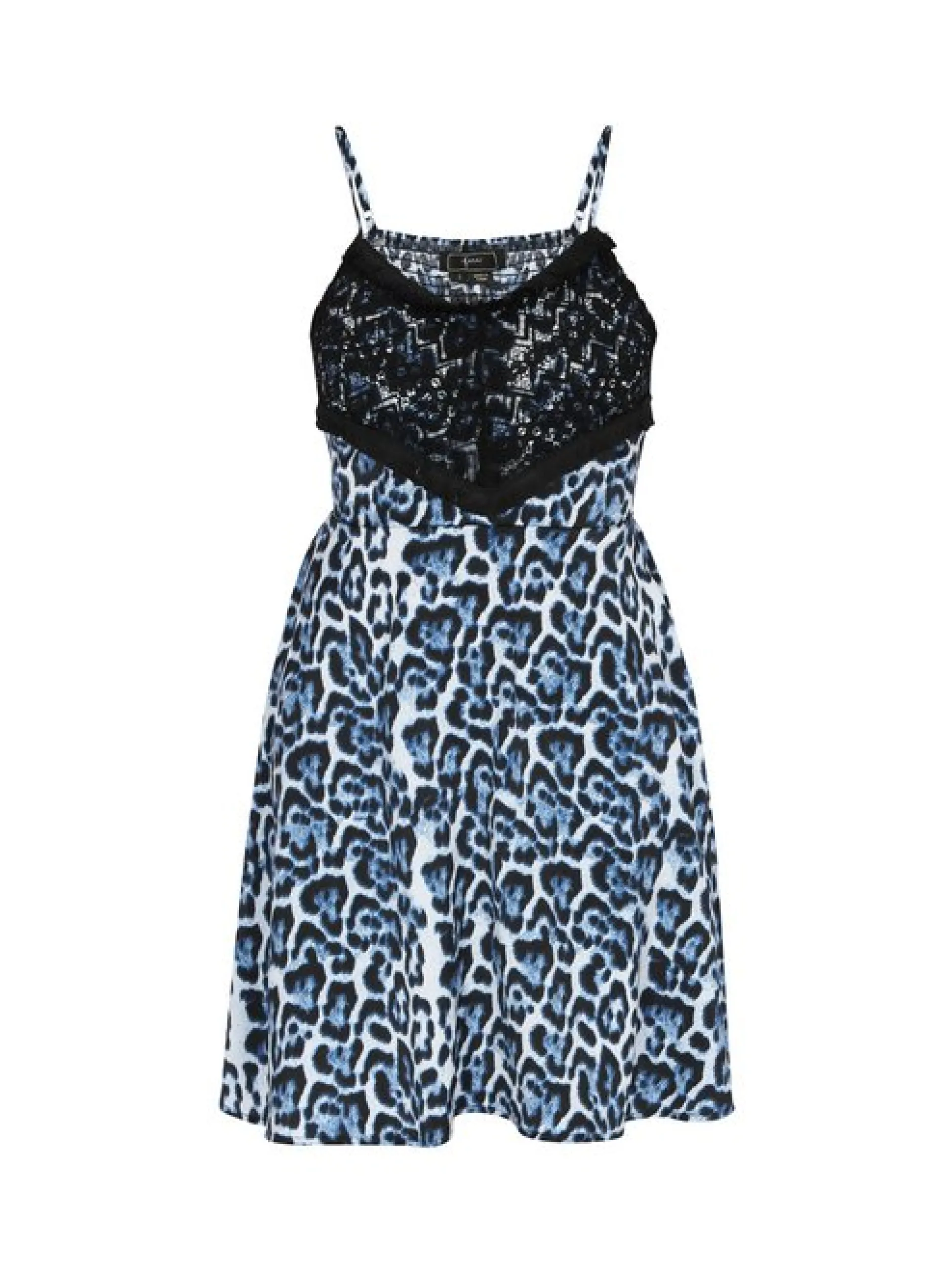 Faina Damen Kleid in blau - Länge: mittel